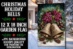 Christmas Garden Flag, Christmas Bells Garden Flag, d2 Product Image 1