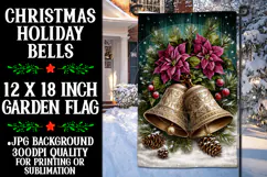 Christmas Garden Flag, Christmas Bells Garden Flag, d2 Product Image 1