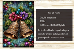 Christmas Garden Flag, Christmas Bells Garden Flag, d3 Product Image 2