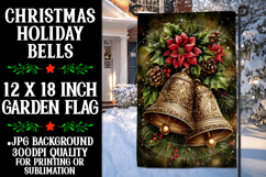 Christmas Garden Flag, Christmas Bells Garden Flag, d4 Product Image 1