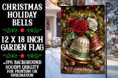 Christmas Garden Flag, Christmas Bells Garden Flag, d5 Product Image 1