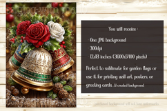 Christmas Garden Flag, Christmas Bells Garden Flag, d5 Product Image 2