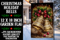 Christmas Garden Flag, Christmas Bells Garden Flag, d6 Product Image 1