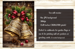 Christmas Garden Flag, Christmas Bells Garden Flag, d6 Product Image 2