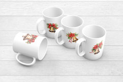 Christmas Bells Clipart Bundle with Holly and Bows PNG Product Image 2