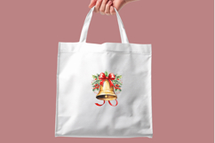 Christmas Bells Clipart Bundle with Holly and Bows PNG Product Image 8
