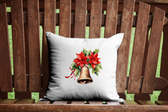 Christmas Bells Clipart Bundle with Holly and Bows PNG Product Image 9