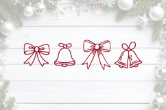 Christmas Bows and Bells SVG Product Image 1