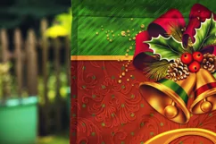 Monogram Q 12x18 Christmas Golden Bells Garden Flag Design Product Image 2