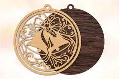 Christmas Bells Ornament Laser Cut SVG Product Image 2