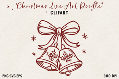 Vintage Hand-Drawn Christmas Illustration| Line Art Clipart Product Image 1