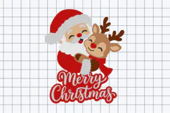 Adorable Christmas Best Friends 3D SVG Product Image 2