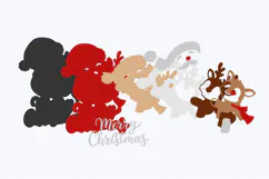 Adorable Christmas Best Friends 3D SVG Product Image 3