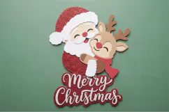 Adorable Christmas Best Friends 3D SVG Product Image 4