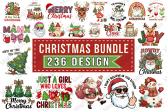 Christmas Big Sublimation Bundle | 236 Christmas PNG Design Product Image 1