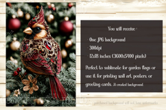Christmas Garden Flag, Christmas Bird Garden Flag, d1 Product Image 2