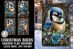 Christmas Garden Flag, Christmas Bird Garden Flags, s2 Product Image 1