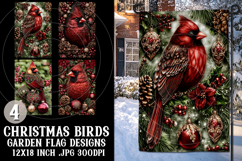 Christmas Garden Flag, Christmas Bird Garden Flags, s3 Product Image 1