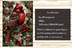 Christmas Garden Flag, Christmas Bird Garden Flags, s3 Product Image 2