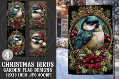 Christmas Garden Flag, Christmas Bird Garden Flags, s4 Product Image 1