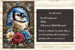 Christmas Garden Flag, Christmas Bird Garden Flag, d19 Product Image 2