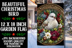 Christmas Garden Flag, Christmas Bird Garden Flag, d2 Product Image 1