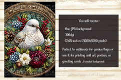 Christmas Garden Flag, Christmas Bird Garden Flag, d2 Product Image 2