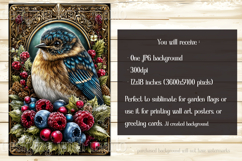 Christmas Garden Flag, Christmas Bird Garden Flag, d20 Product Image 2