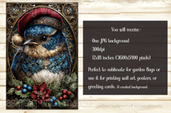 Christmas Garden Flag, Christmas Bird Garden Flag, d22 Product Image 2