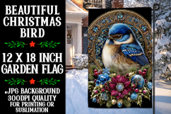 Christmas Garden Flag, Christmas Bird Garden Flag, d24 Product Image 1