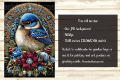 Christmas Garden Flag, Christmas Bird Garden Flag, d24 Product Image 2