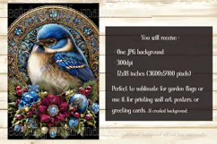 Christmas Garden Flag, Christmas Bird Garden Flag, d24 Product Image 2