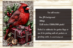 Christmas Garden Flag, Christmas Bird Garden Flags, s5 Product Image 2