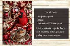 Christmas Garden Flag, Christmas Bird Garden Flags, s5 Product Image 3