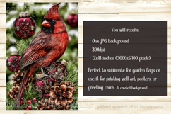 Christmas Garden Flag, Christmas Bird Garden Flags, s5 Product Image 5