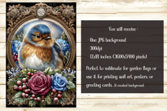 Christmas Garden Flag, Christmas Bird Garden Flag, d29 Product Image 2