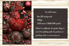 Christmas Garden Flag, Christmas Bird Garden Flag, d3 Product Image 2