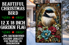Christmas Garden Flag, Christmas Bird Garden Flag, d32 Product Image 1