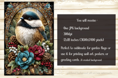 Christmas Garden Flag, Christmas Bird Garden Flag, d32 Product Image 2