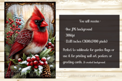 Christmas Garden Flag, Christmas Bird Garden Flags, s7 Product Image 4