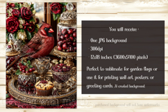 Christmas Garden Flag, Christmas Bird Garden Flag, d4 Product Image 2