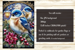 Christmas Garden Flag, Christmas Bird Garden Flags, s8 Product Image 4