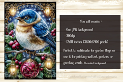 Christmas Garden Flag, Christmas Bird Garden Flags, s9 Product Image 4