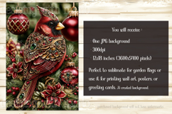 Christmas Garden Flag, Christmas Bird Garden Flags, s1 Product Image 2