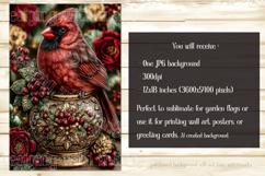 Christmas Garden Flag, Christmas Bird Garden Flags, s1 Product Image 4