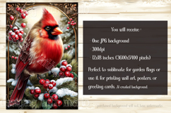 Christmas Garden Flag, Christmas Bird Garden Flag, d52 Product Image 2