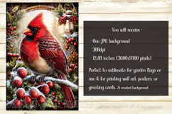 Christmas Garden Flag, Christmas Bird Garden Flag, d53 Product Image 2