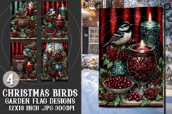 Christmas Garden Flag, Christmas Bird Garden Flags, s10 Product Image 1