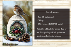 Christmas Garden Flag, Christmas Bird Garden Flag, d65 Product Image 2