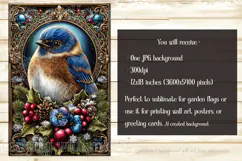 Christmas Garden Flag, Christmas Bird Garden Flag, d9 Product Image 2